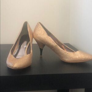 MARCO SANTI | Gold Glitter Heels Pumps Size 7.5